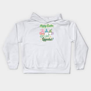 Happy Easter, Let’s get Eggcited funny Kids Hoodie